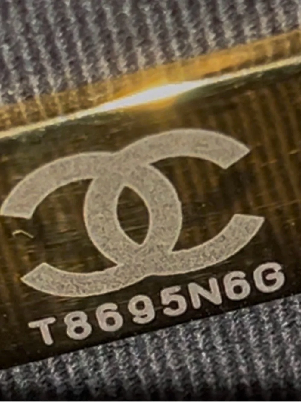 Authentic CHANEL Wallet On Chain with Light Gold Hardware